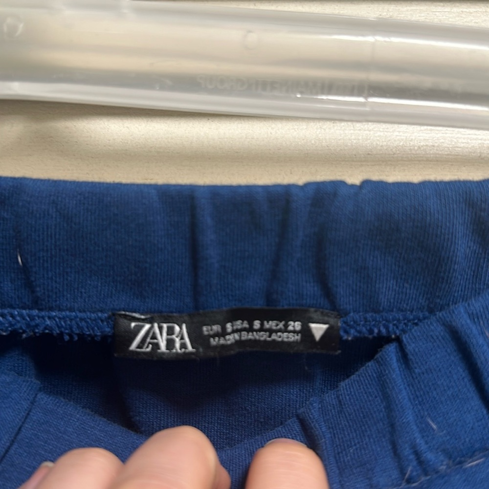 Zara blue mini skirt w/ pockets